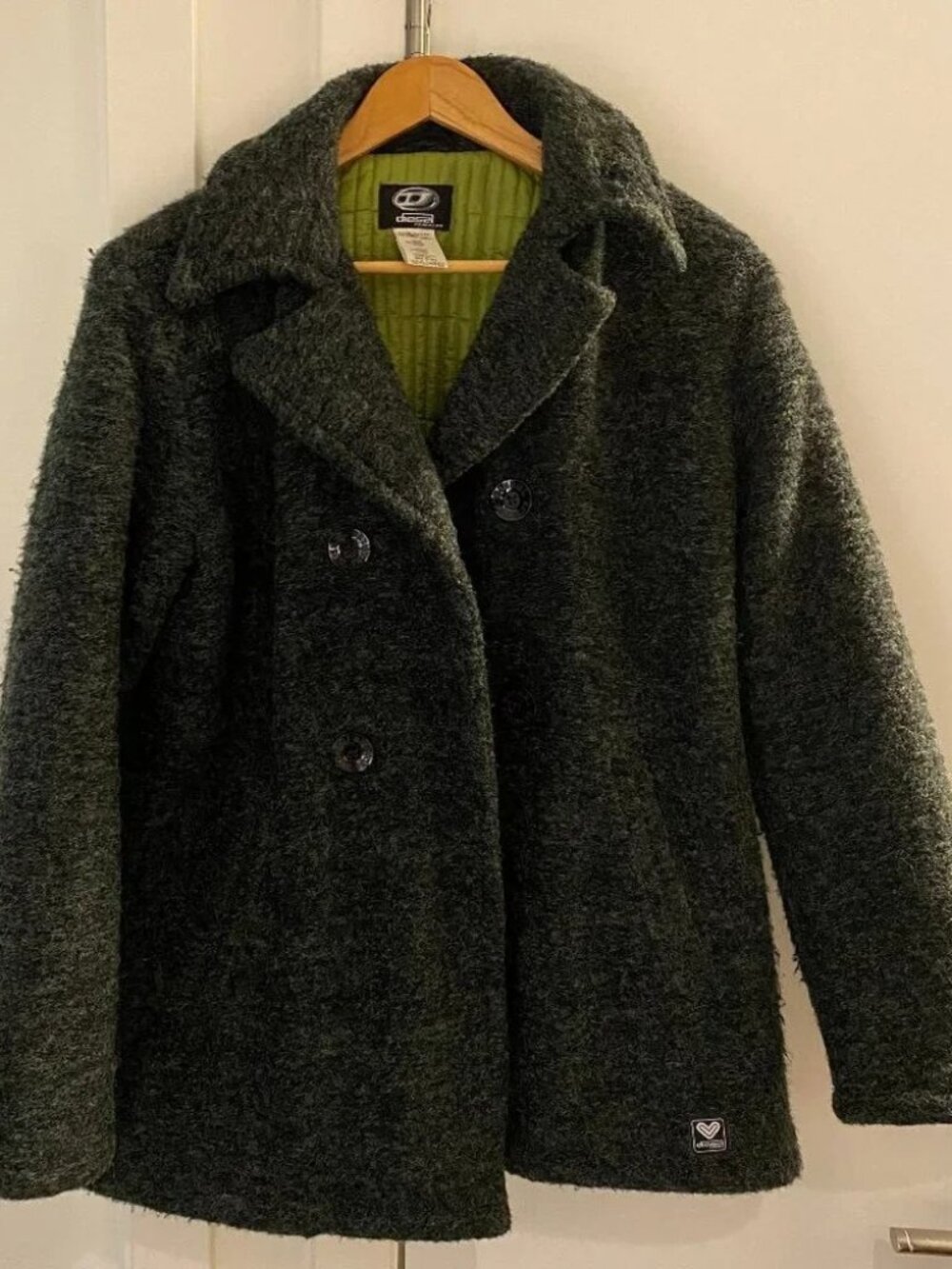 VINTAGE 90s Y2K Diesel Female Women peacoat style jacket size large Italy